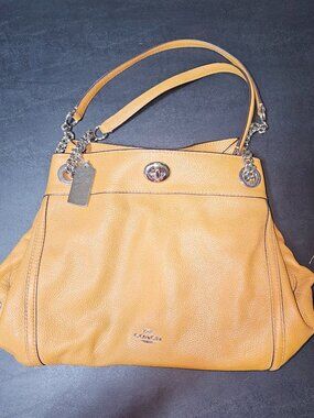 Coach Bag with Metal Accents